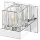Fallon 1 Light 6 inch Chrome Wall Sconce Wall Light in G9, Clear Ribbed and Frosted