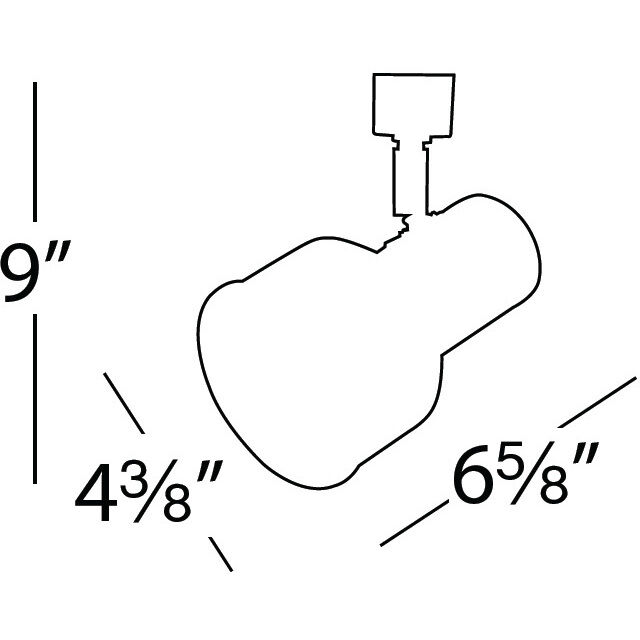 TK-703 1 Light 120 Black J Track Fixture Ceiling Light, WAC Limited