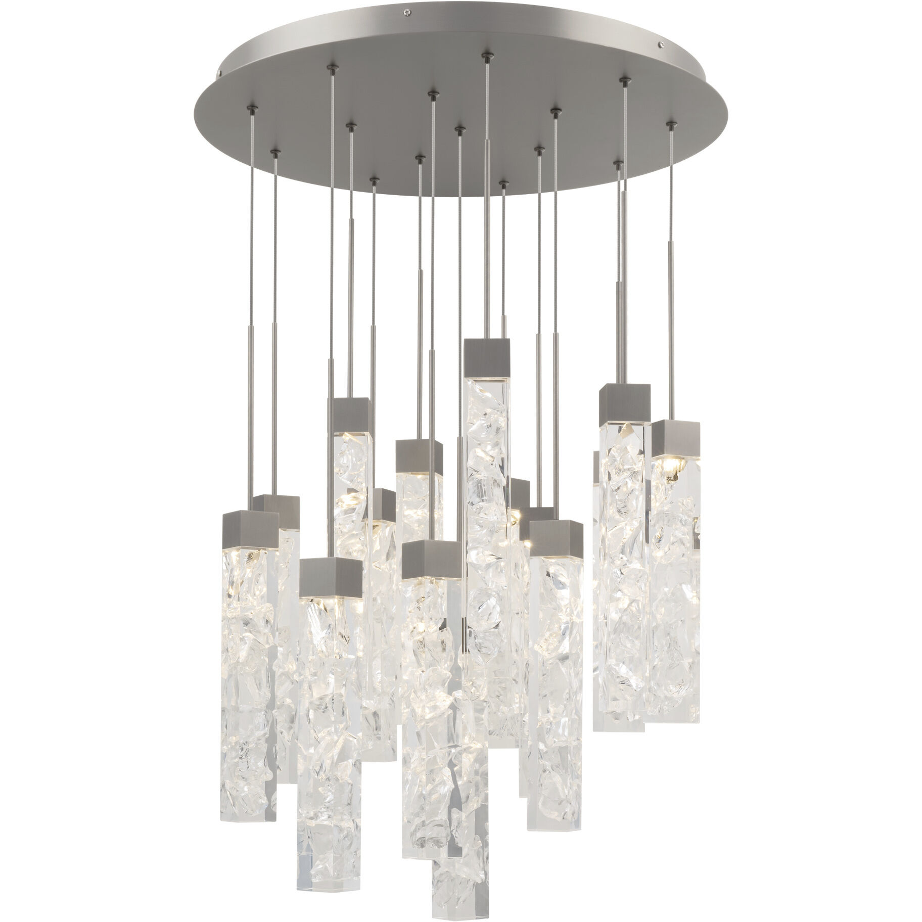 Minx 15 Light 23 inch Antique Nickel Multi-Light Pendant Ceiling Light