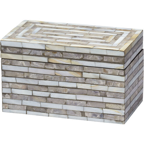 Roosevelt 8 inch Mixed Grey and White Mother of Pearl Box in Small, Small