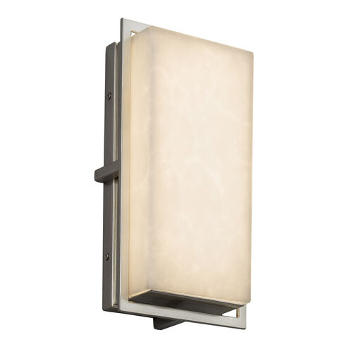 Clouds 12 inch Brushed Nickel Outdoor Wall Sconce