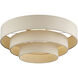 Bellingham 5 Light 28 inch Antique Gold Leaf Semi Flush Mount Ceiling Light, Extra Large