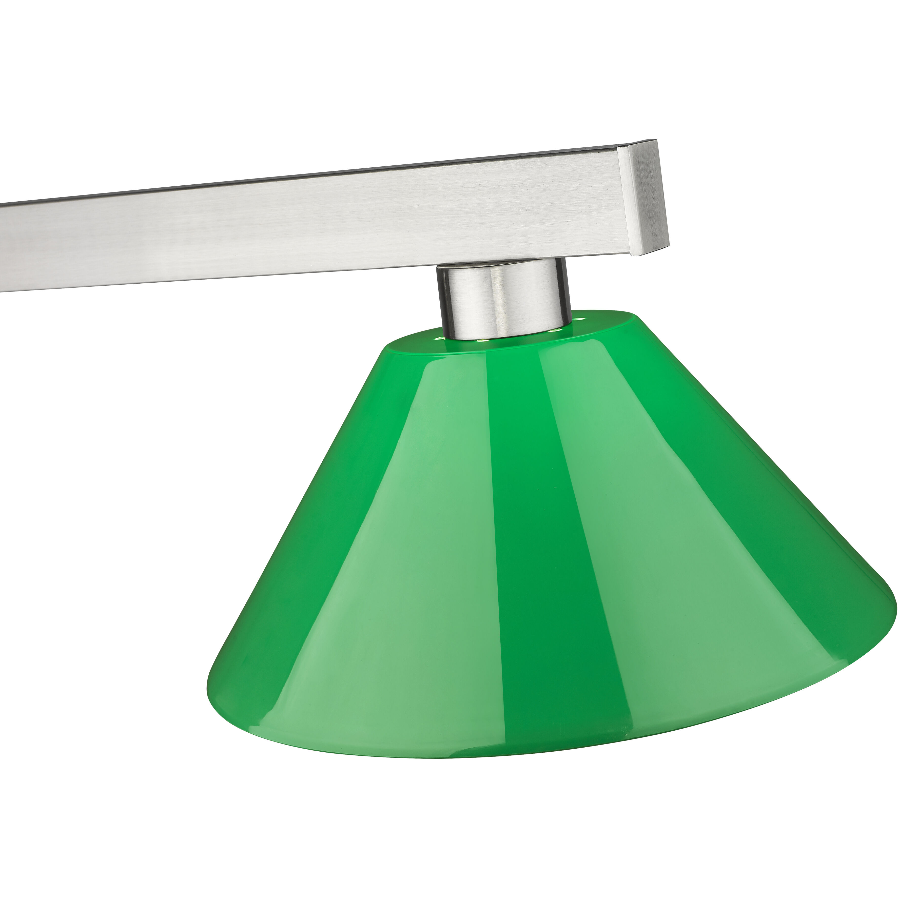 Cobalt 3 Light 46 inch Brushed Nickel Billiard Ceiling Light in Green