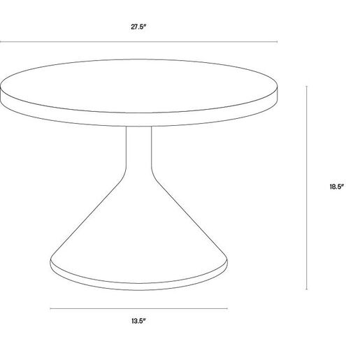 Adonis 27.5 X 18.5 inch Grey Outdoor Coffee Table