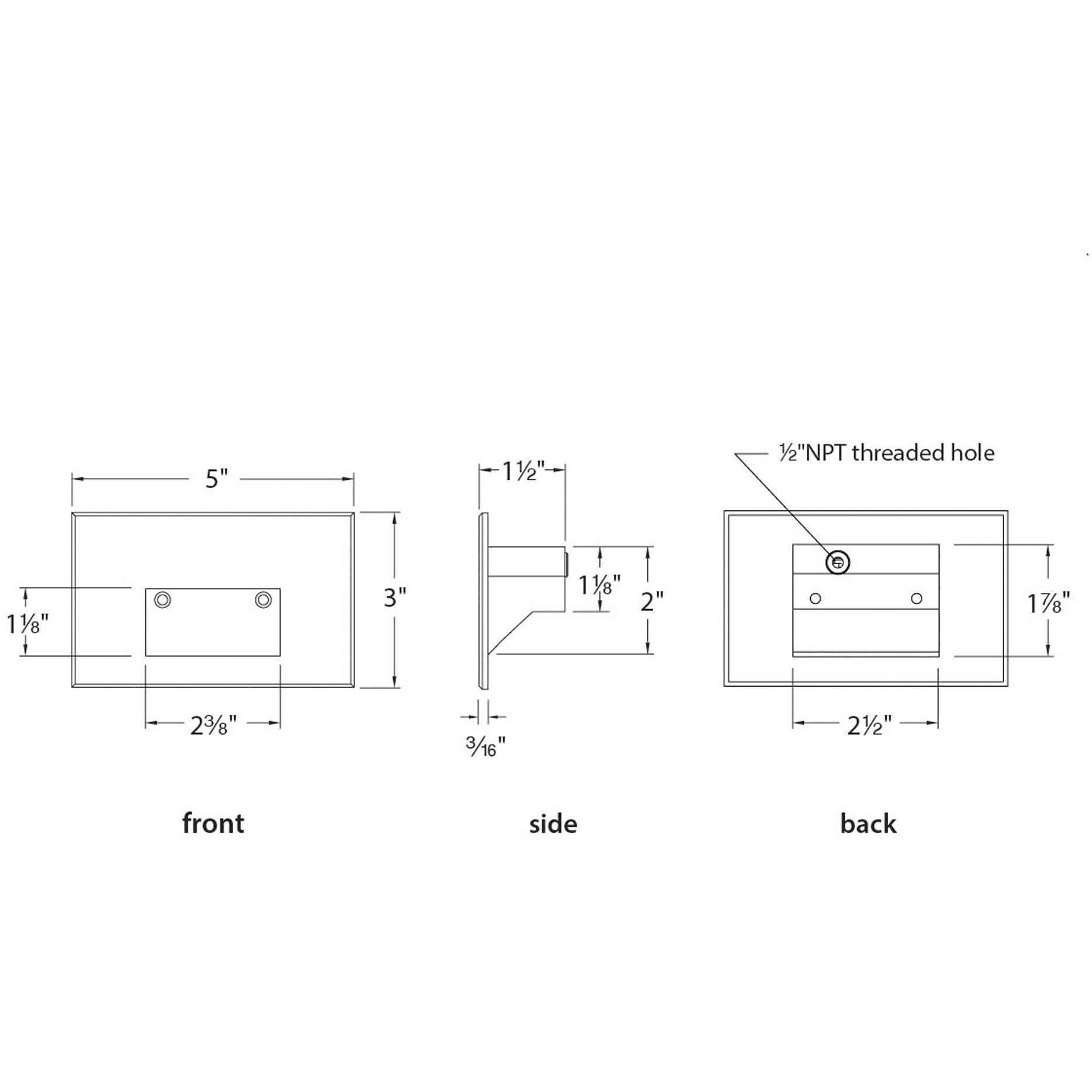 Tyler 120 3.8 watt White Step and Wall Lighting in Amber, WAC Lighting