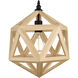Lante 1 Light 13 inch Black and Wood Pendant Ceiling Light
