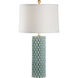 Chelsea House 31 inch 100.00 watt Celadon Crackle Glaze Table Lamp Portable Light