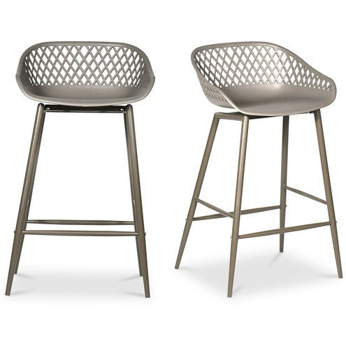 Piazza 34 inch Grey Outdoor Counter Stool