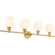 Gene 4 Light 38 inch Brass Wall sconce Wall Light