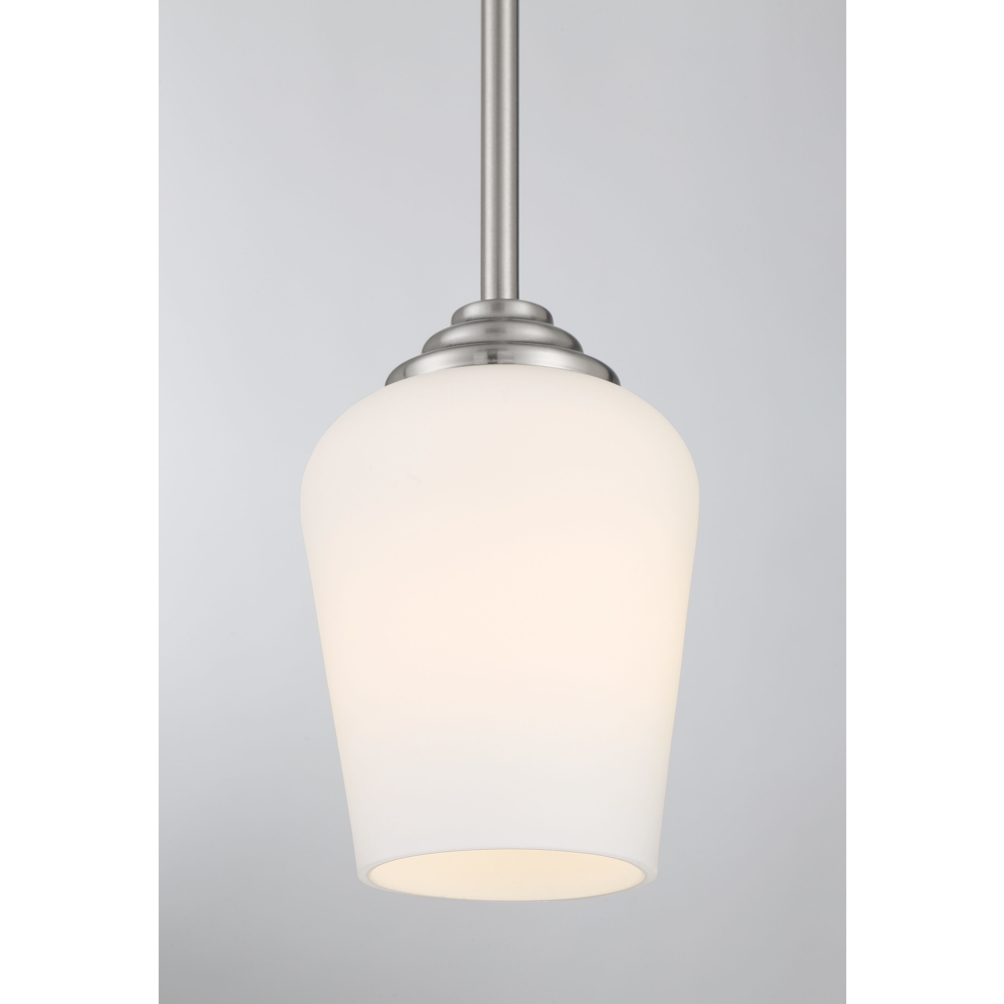 Shyloh 1 Light 4.88 inch Brushed Nickel Pendant / Semi Flush Ceiling Light