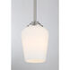 Shyloh 1 Light 4.88 inch Brushed Nickel Pendant / Semi Flush Ceiling Light