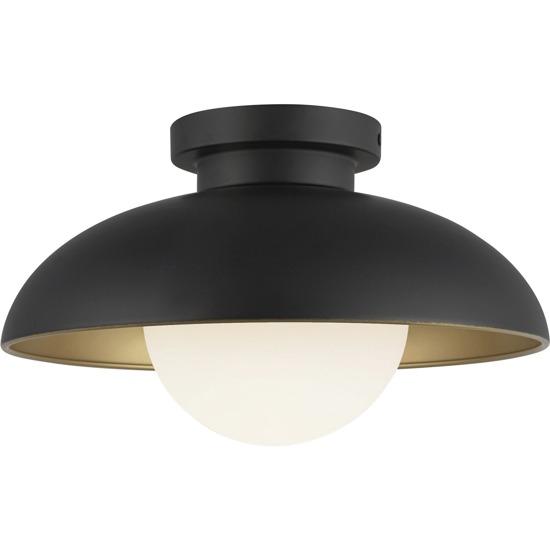Alora Mood Rubio 1 Light 10.88 inch Matte Black/Opal Matte Glass Flush Mount Ceiling Light