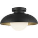 Alora Mood Rubio 1 Light 10.88 inch Matte Black/Opal Matte Glass Flush Mount Ceiling Light