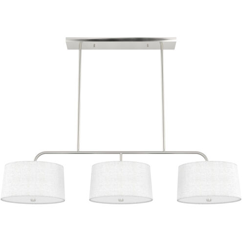 Cottage Hill 6 Light 49 inch Brushed Nickel Linear Chandelier Ceiling Light