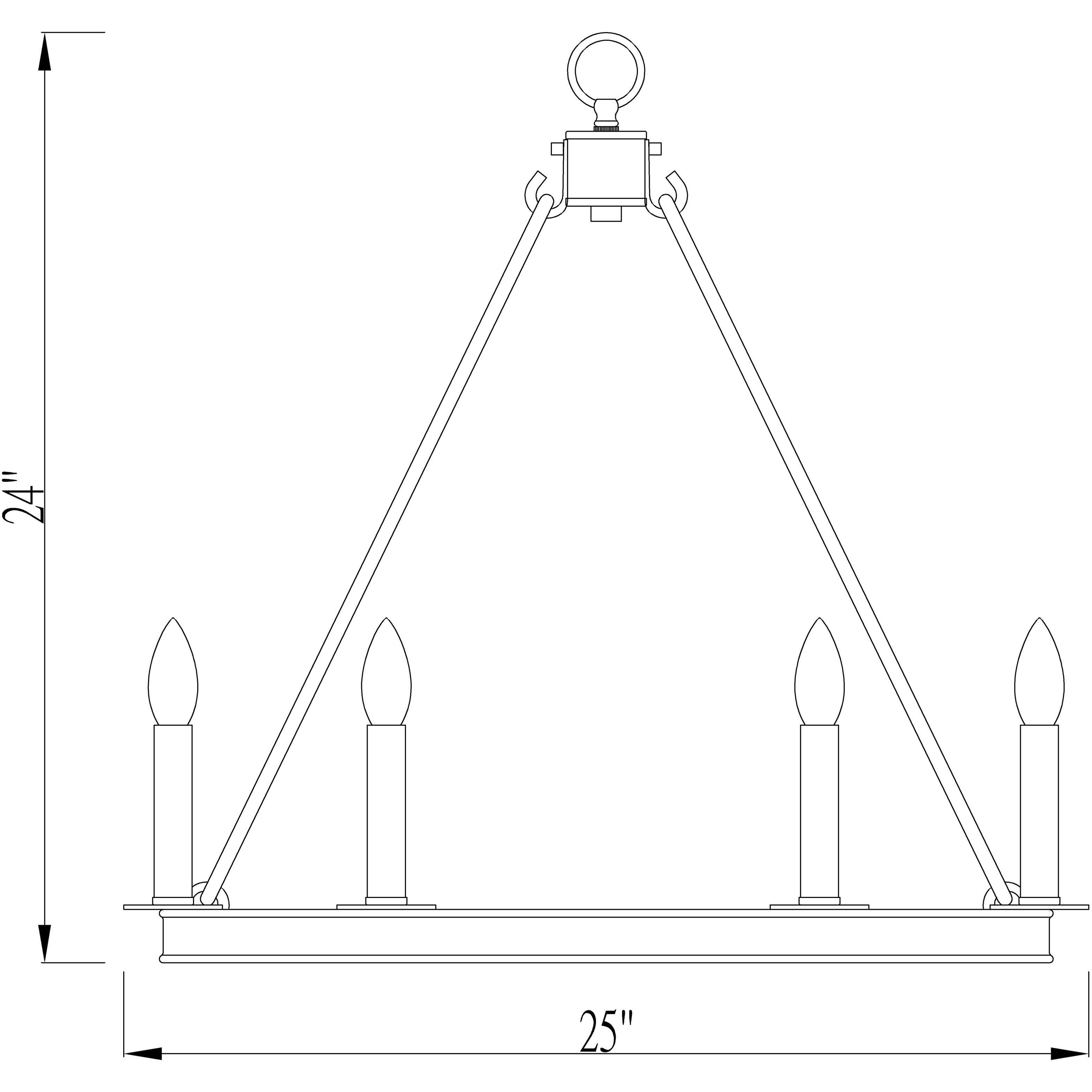 Barclay 6 Light 25 inch Polished Nickel Chandelier Ceiling Light