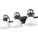 Yep Duncan Vanity Wall Light in Rubbed Bronze, White