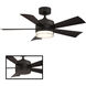 Wynd 42 inch Matte Black Downrod Ceiling Fan in 2700K