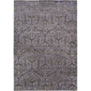 Etienne 72 X 48 inch Black Area Rug, Wool, Bamboo Silk, and Cotton