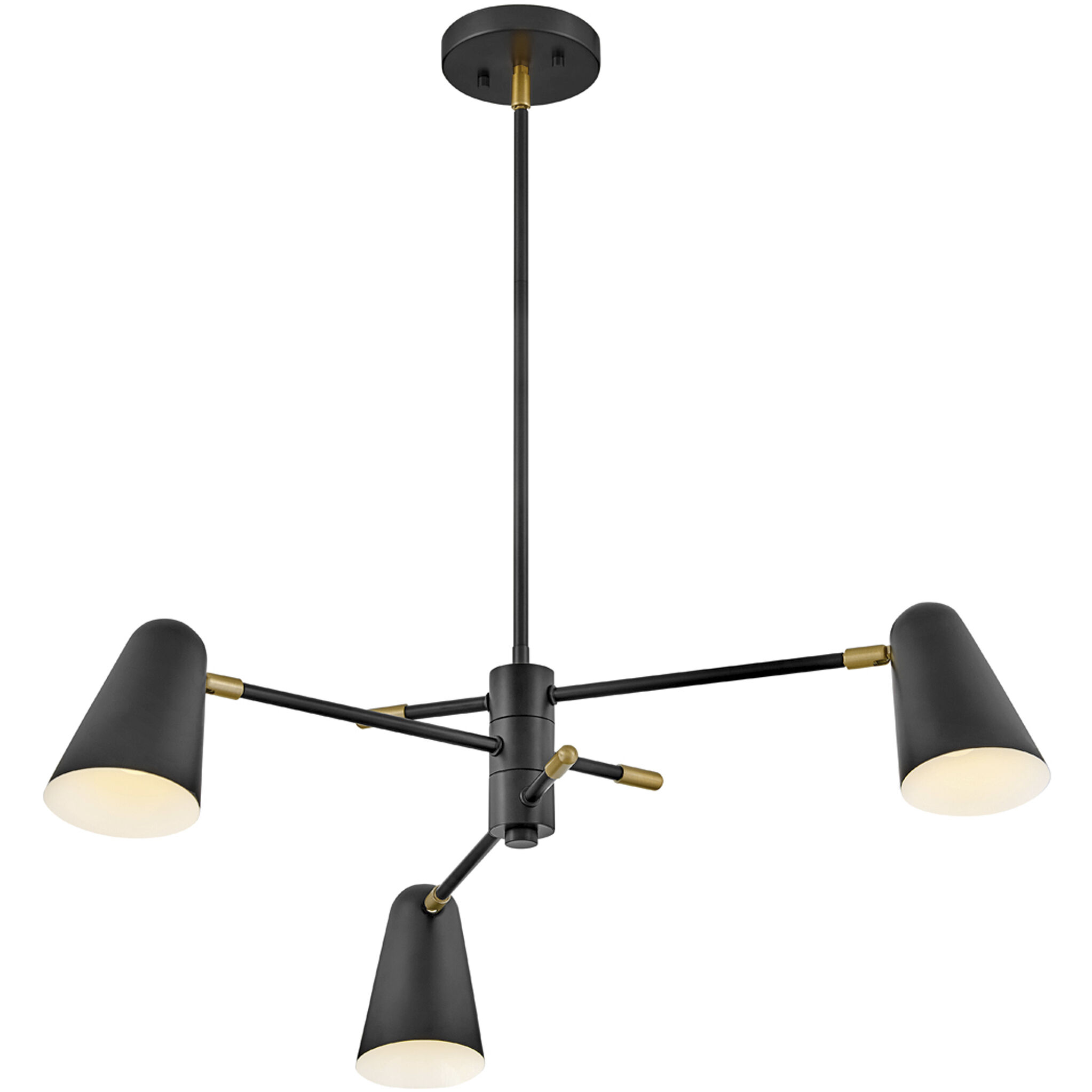 Birdie LED 30 inch Black Chandelier Ceiling Light