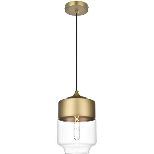 Ashwell 1 Light 7 inch Satin Gold Pendant Ceiling Light