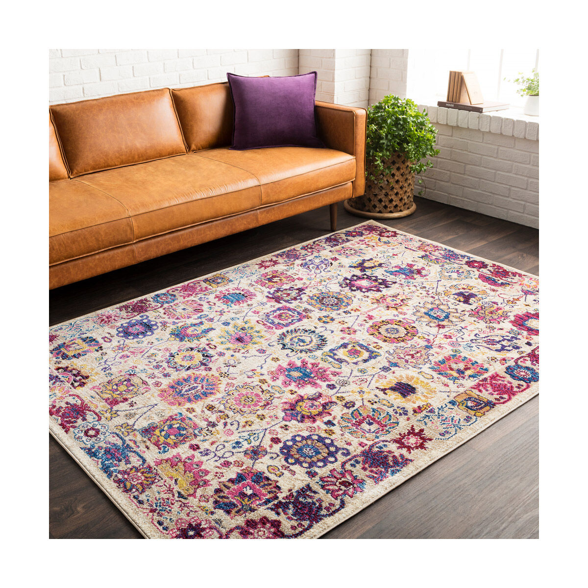 Alchemy 87 X 60 inch Bright Pink Indoor Area Rug, Rectangle