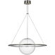 Barbara Barry Cosmos LED 27.5 inch Pewter Ring and Orb Chandelier Ceiling Light