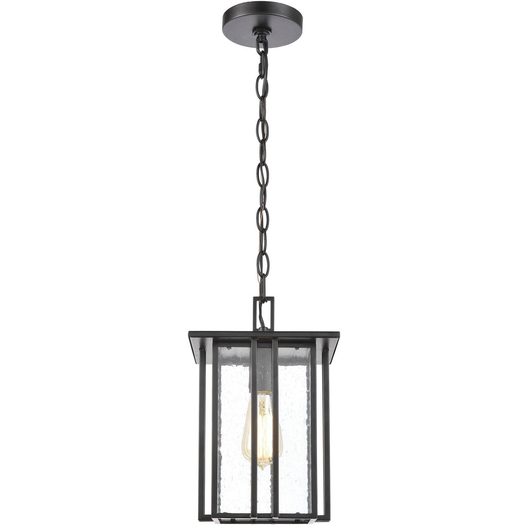 Radnor 1 Light 8 inch Matte Black Outdoor Pendant