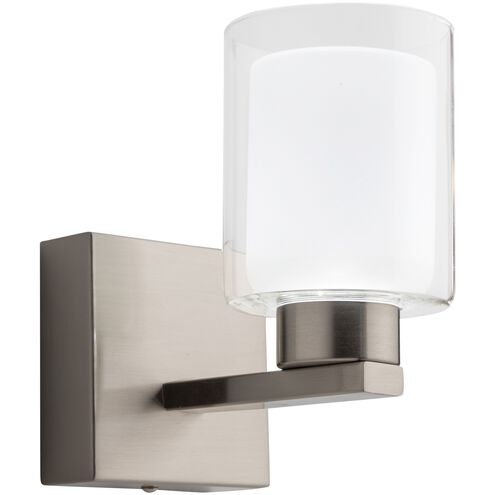 Saville LED 7 inch Brushed Nickel Bathroom Sconce Wall Light