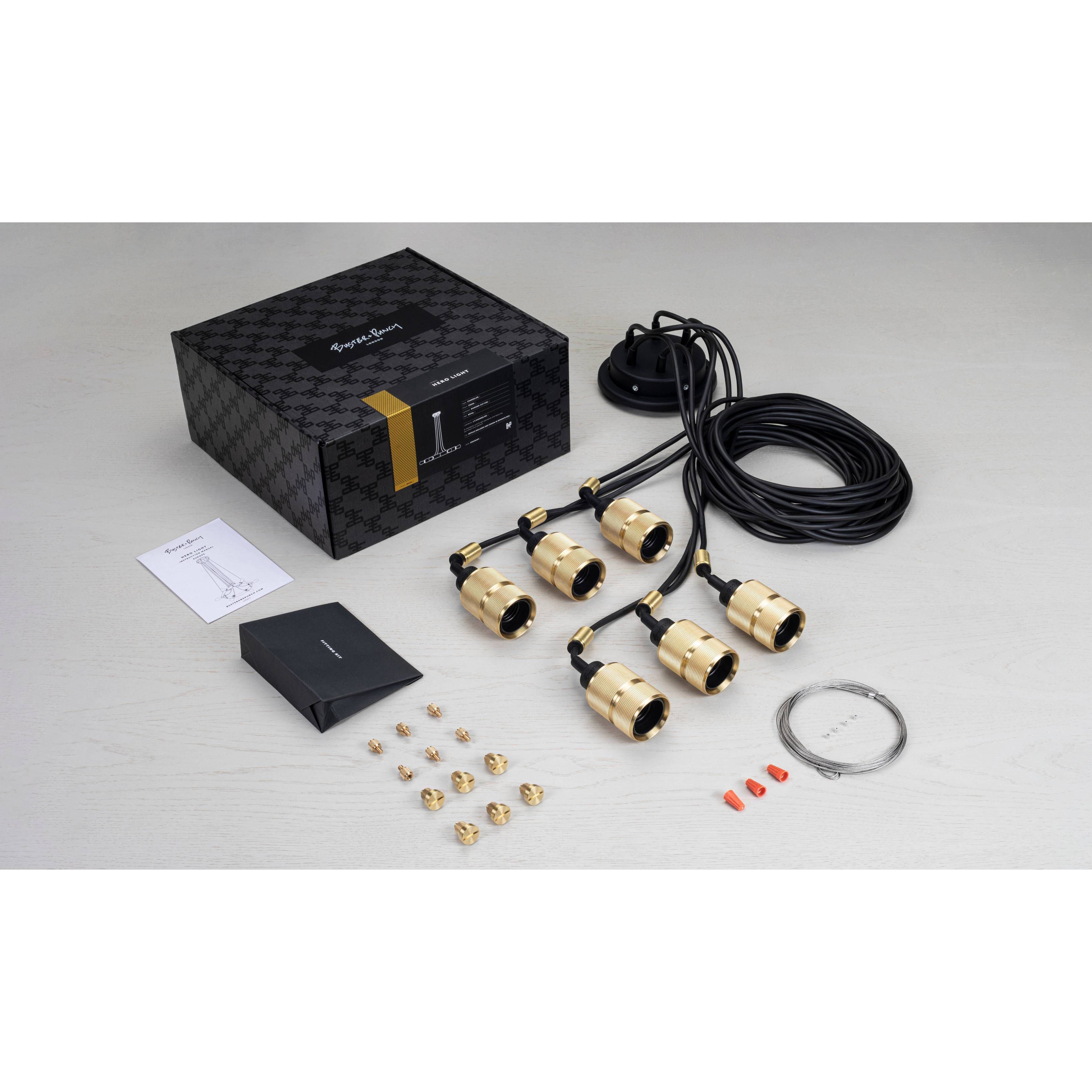 Hero LED 31.5 inch Stone / Steel Chandelier Ceiling Light