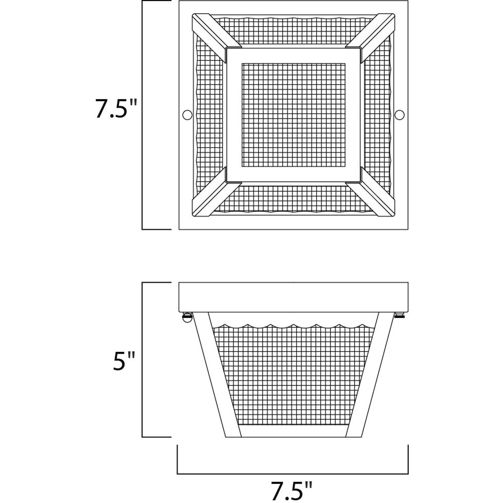 Outdoor Essentials - 620x 1 Light 8 inch Black Outdoor Ceiling Mount