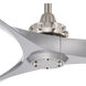 Aviation 60 inch Brushed Nickel/Silver with Silver Blades Ceiling Fan