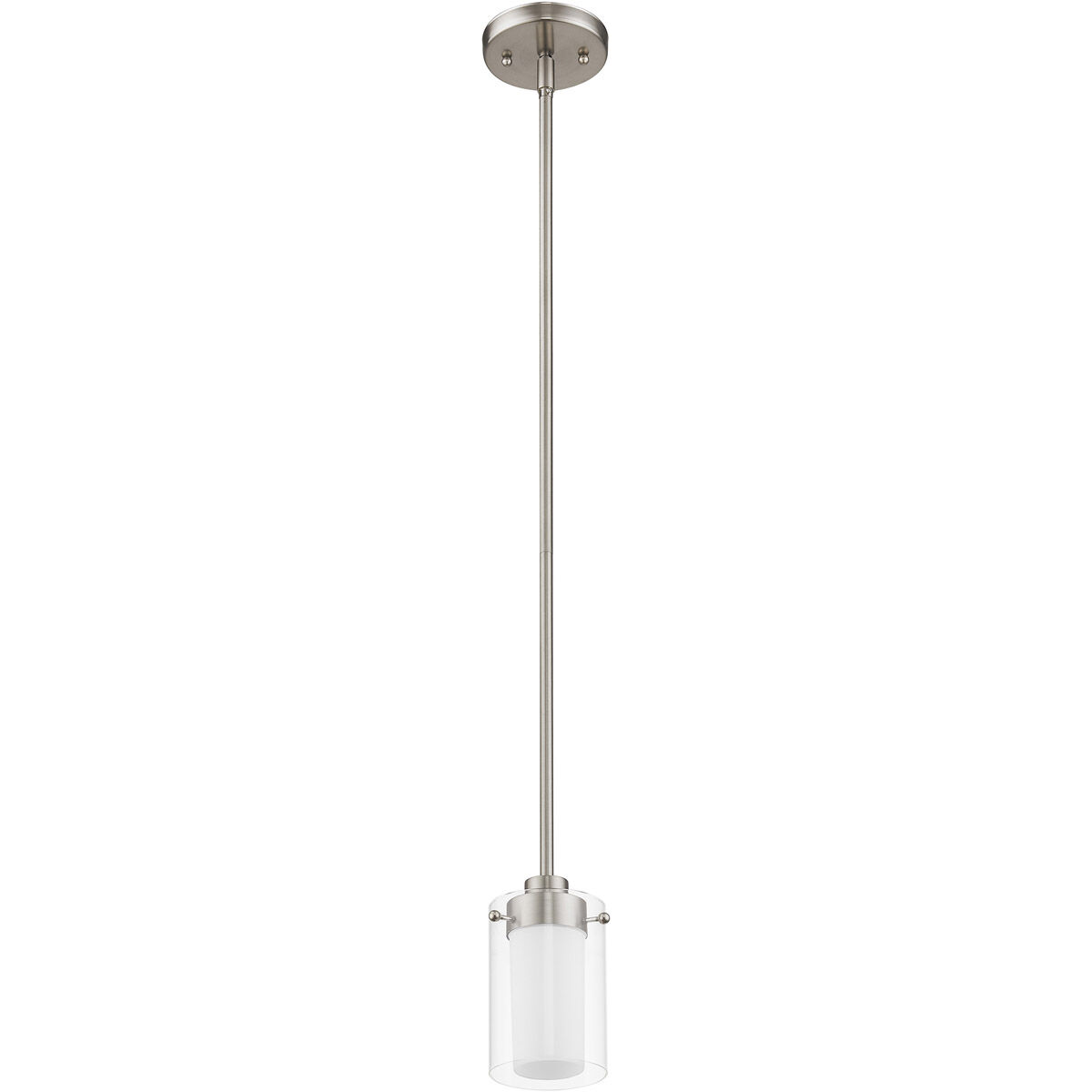 Manhattan 1 Light 5 inch Brushed Nickel Mini Pendant Ceiling Light