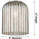 Bridal Veil 3 Light 22.5 inch Oil Rubbed Bronze Semi-Flush Mount Ceiling Light in Mercury Glass