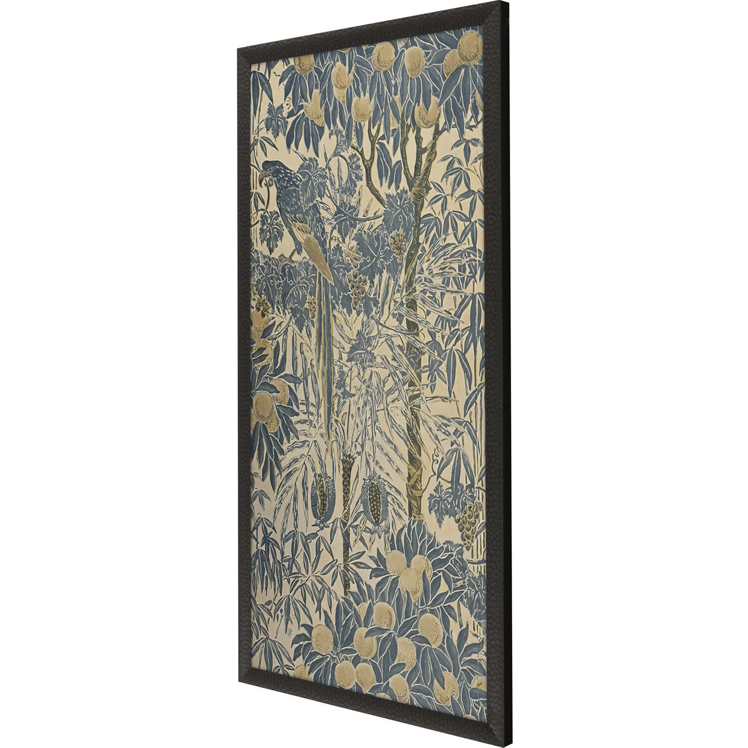 Exotic Elegance Blue and Beige and Brown and Multi Framed Art