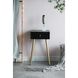 Anita 27.6 X 15.7 inch Black/Gold Bedside Table