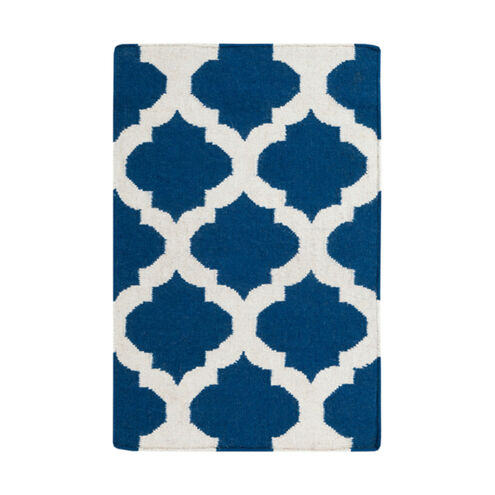 Frontier 36 X 24 inch Blue and Neutral Area Rug, Wool