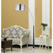 Signature 92 inch 150 watt Brushed Steel and Faux Wood Arc Floor Lamp Portable Light 