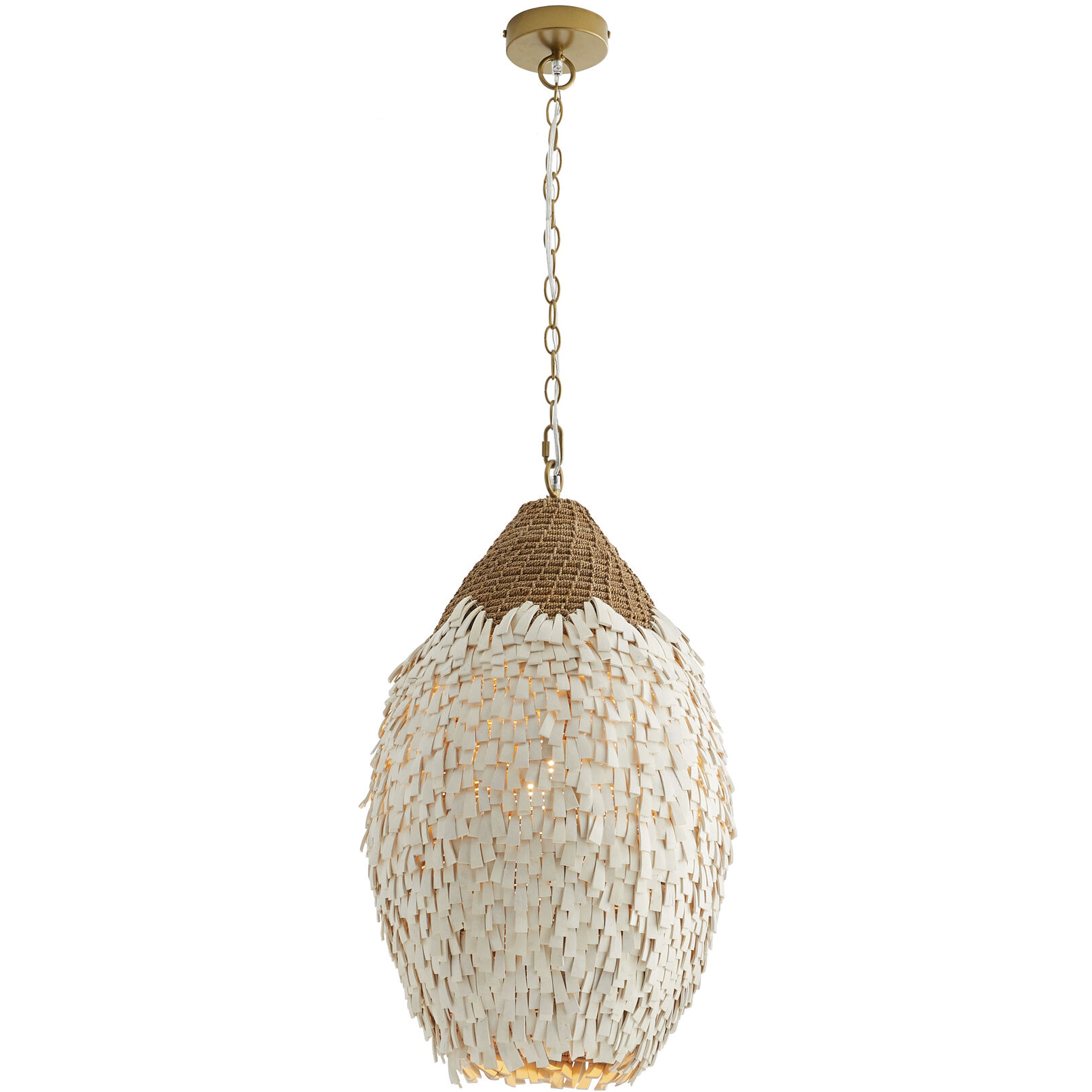 Orla 1 Light 18 inch Natural and Antique Brass Pendant Ceiling Light