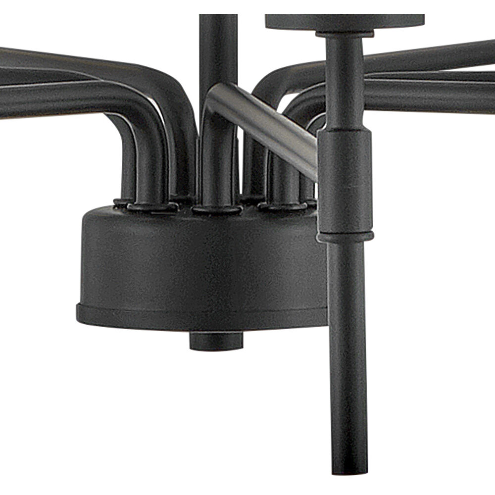 Hux LED 36 inch Black Chandelier Ceiling Light