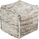 Bazaar 18 inch Gray Pouf, Cube