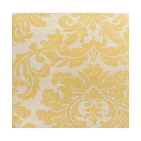 Athena 96 X 96 inch Yellow and Neutral Area Rug, Wool