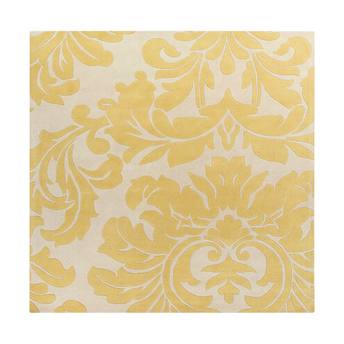 Athena 117 X 117 inch Yellow and Neutral Area Rug, Wool