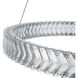Chevron LED 23.62 inch Brushed Nickel Pendant Ceiling Light