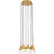 Sean Lavin Cupola LED Natural Brass Chandelier Ceiling Light, Integrated LED