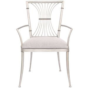 Bal Harbour Pearl Silver Dining Chair, Dining Chair with Armrest