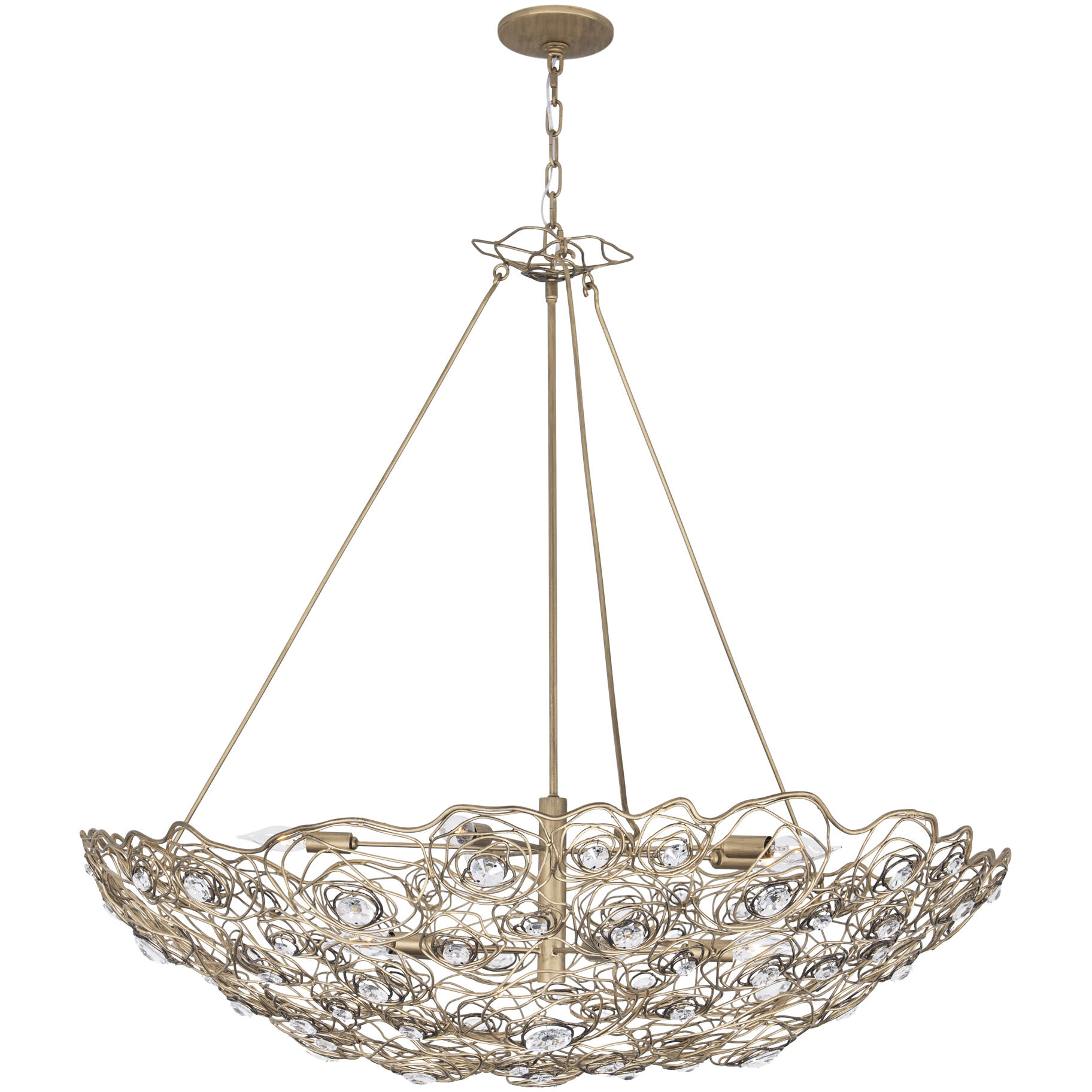Ethereal Rose 10 Light 40 inch Havana Gold Ombre Pendant Ceiling Light