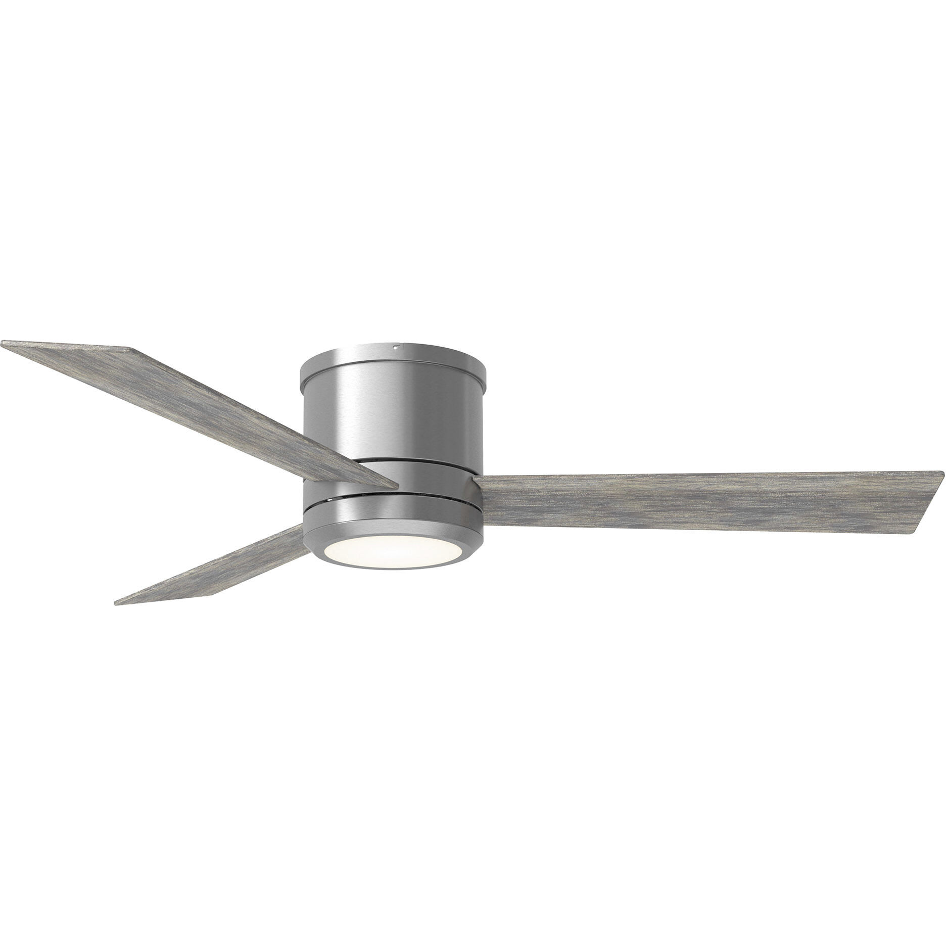 Clarity 56 56 inch Brushed Steel with Light Grey Weathered Oak Blades Ceiling Fan