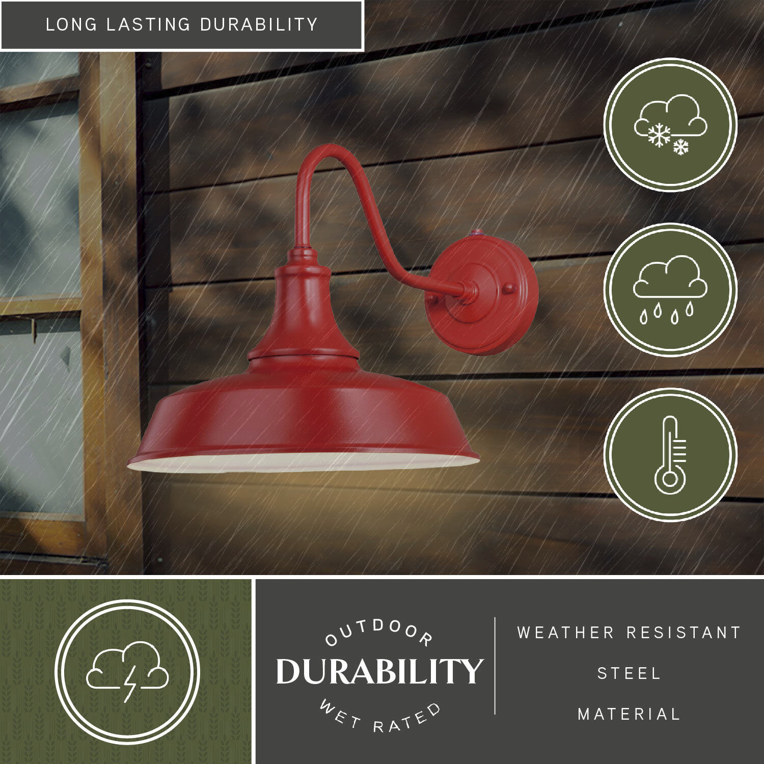 Dorado LED 11.5 inch Red and White Outdoor Wall