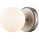 Alouette Sconce Wall Light in Chrome and Buffed Nickel