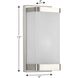 Linen Glass 1 Light 6 inch Brushed Nickel Wall Sconce Wall Light